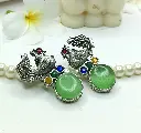 Majestic Peacock Multi Stone Stud Earring
