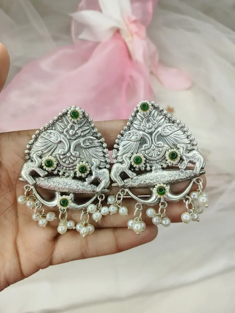 Traditional Silver Earrings