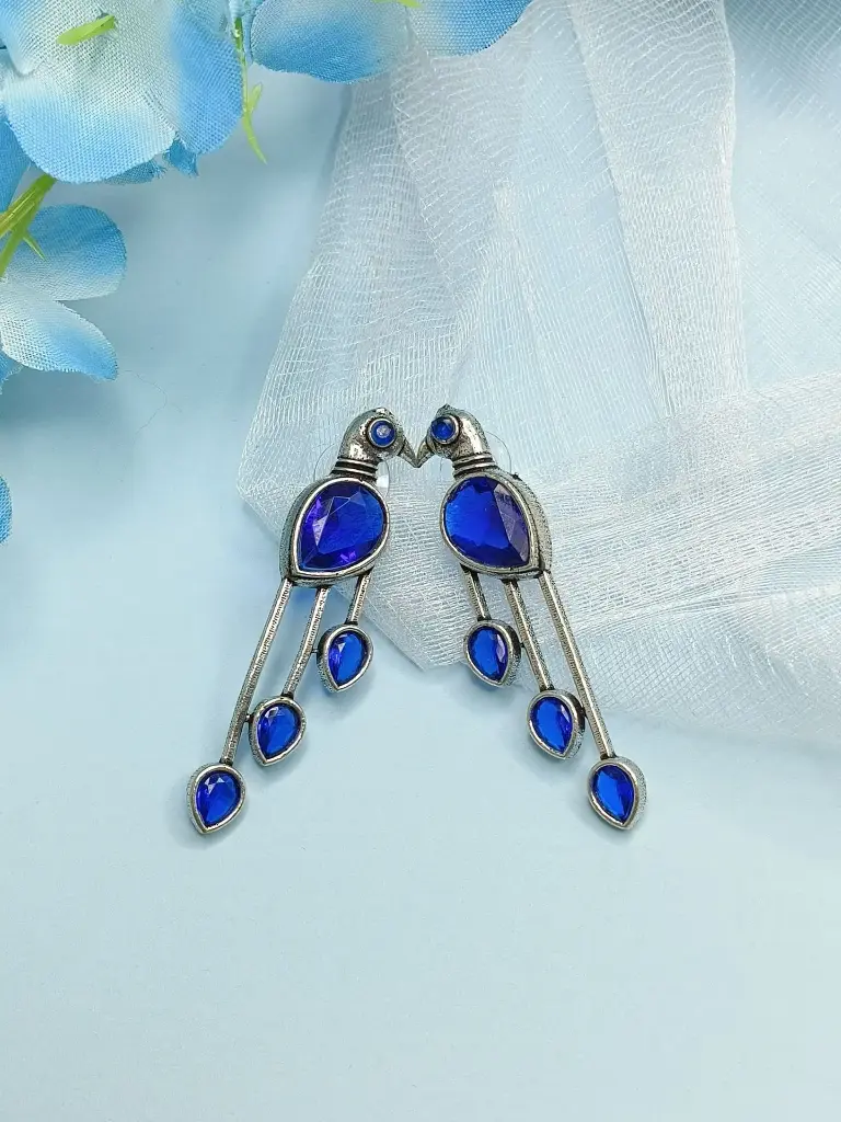 Blue Bird's Love Earring