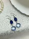 Drizzling Blue Natural Sapphire Earrings