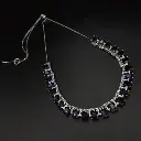 Intricate pendant necklace set with American diamonds