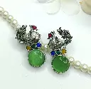 Majestic Peacock Multi Stone Stud Earring