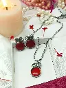 Red Motif Necklace Set