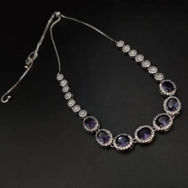 Classic design American diamond necklace set for special occasions