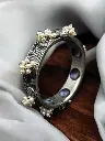 Silver Look Oxidized Bangles | Best Traditional Pearl Work Kada / Bracelet For Girls