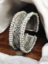 Oxidised Silver Replica Cuff Bracelet | Adorable Light Weight Premium Finish Bangles