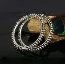 Affordable Jaipuri Oxidised Chudiya Silver Bangle Pair