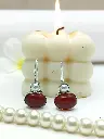 Magical Pearl with Vibrant Red Earrings