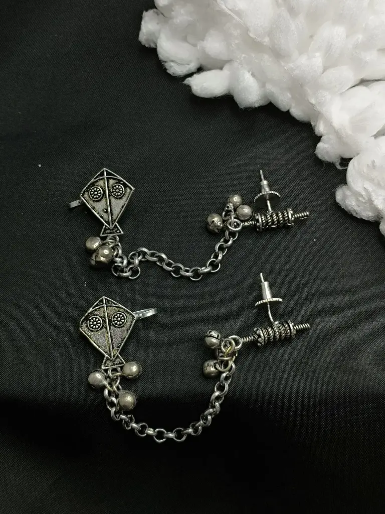 Kite of happiness Silver Earcuff Earrings