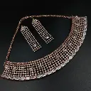 Rose Gold Plated AD Necklace Set