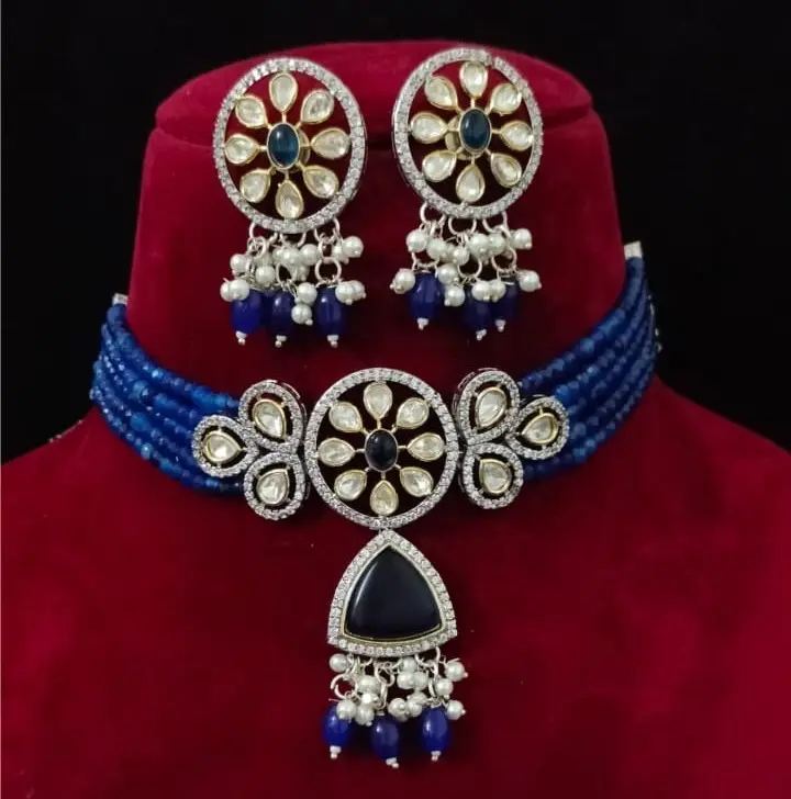 Women Polki Necklace Set