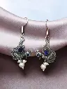 Silver Replica Peacock Hook Earrings