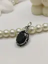 Invisible Black Beauty Natural Onyx Pendant