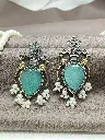 Enchanted Green Forest With Pearl Earrings