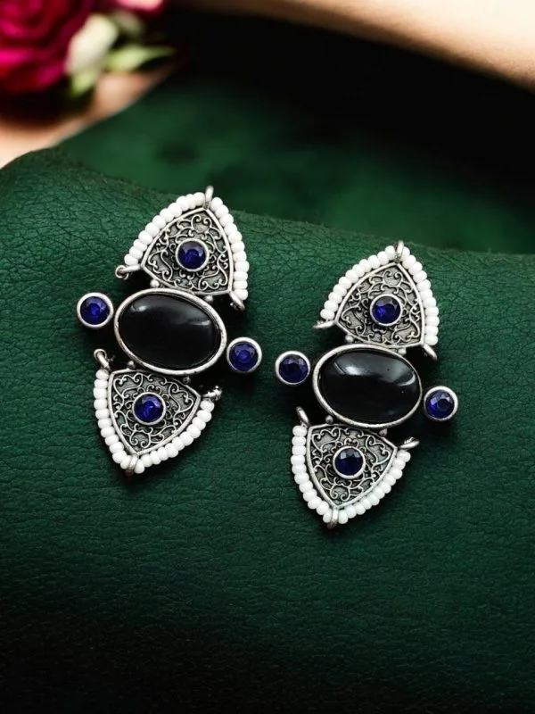 Traditional Stone Stud Earrings