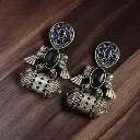 Handcrafted Antique Silver Bird  Dangler Earrings