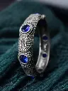 Elegant Silver Bracelet | Oxidized Stone Kada | Best Openable Style Bangle