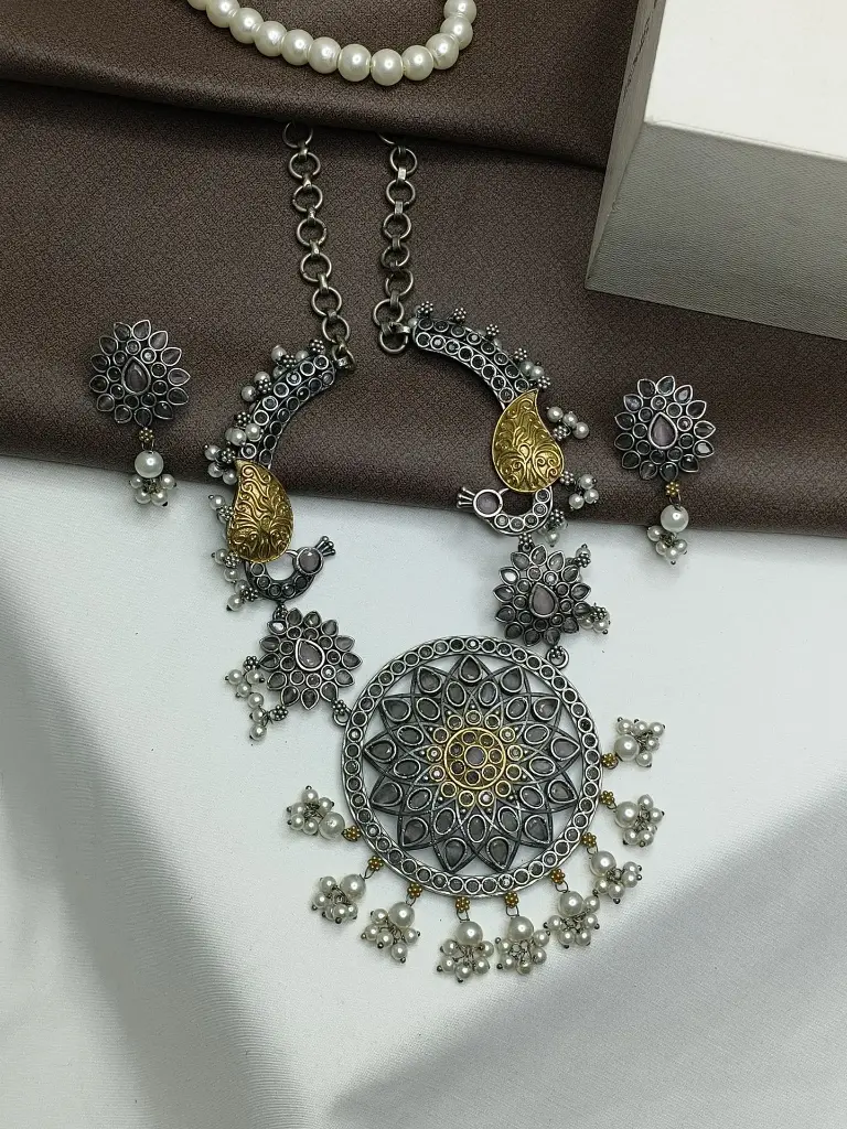 Dual Color Necklace - Pink