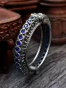 Antique Silver Replica Bracelet | Unique Silver Look Kada Bangle