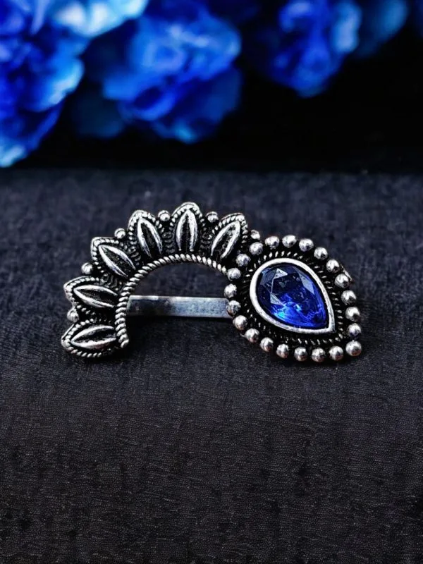 Silver Plated Marathi Nath - Non-Piercing Nosepin