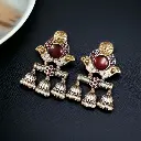 Dual Tone Indian Jhumka Earrings