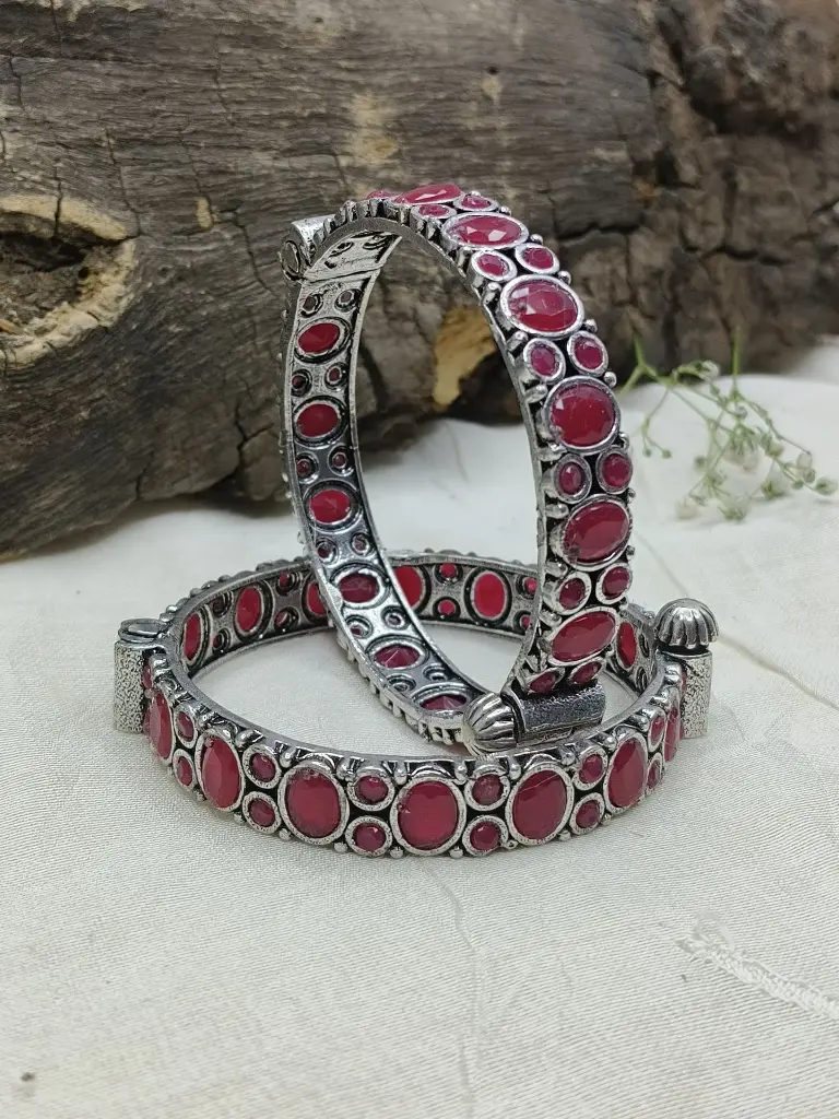 Ethnic Ruby Bangle - Single