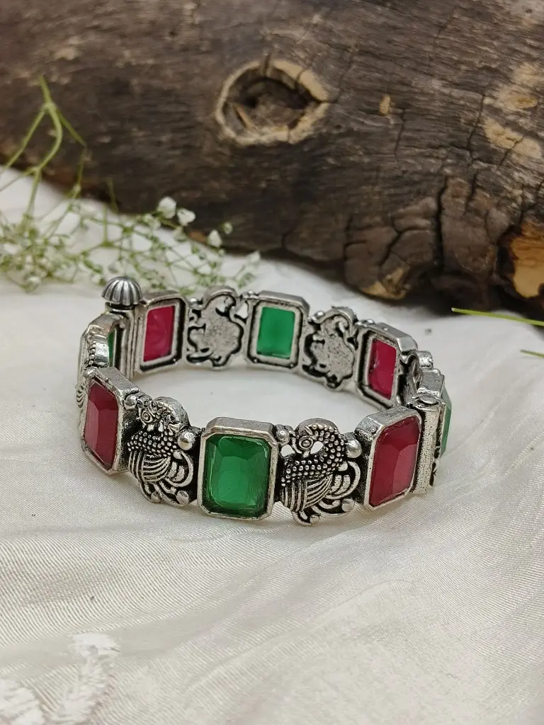 Multi Color Peacock Bangle - Single
