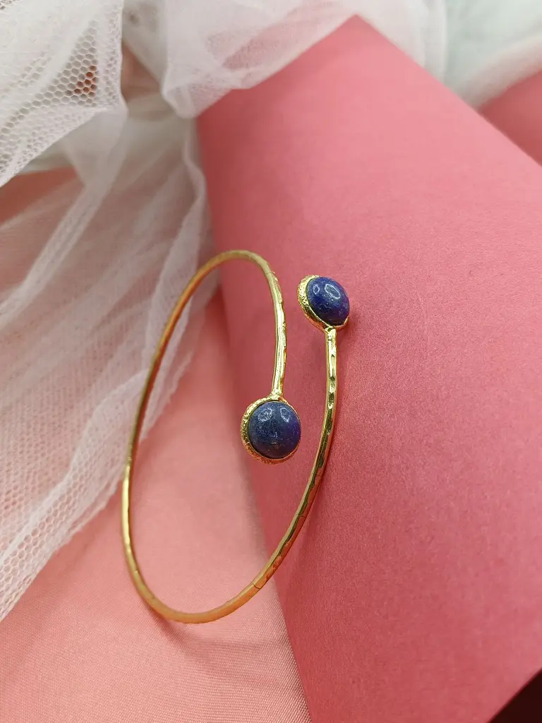 Lapis Lazuli Cuff Bangle Bracelet