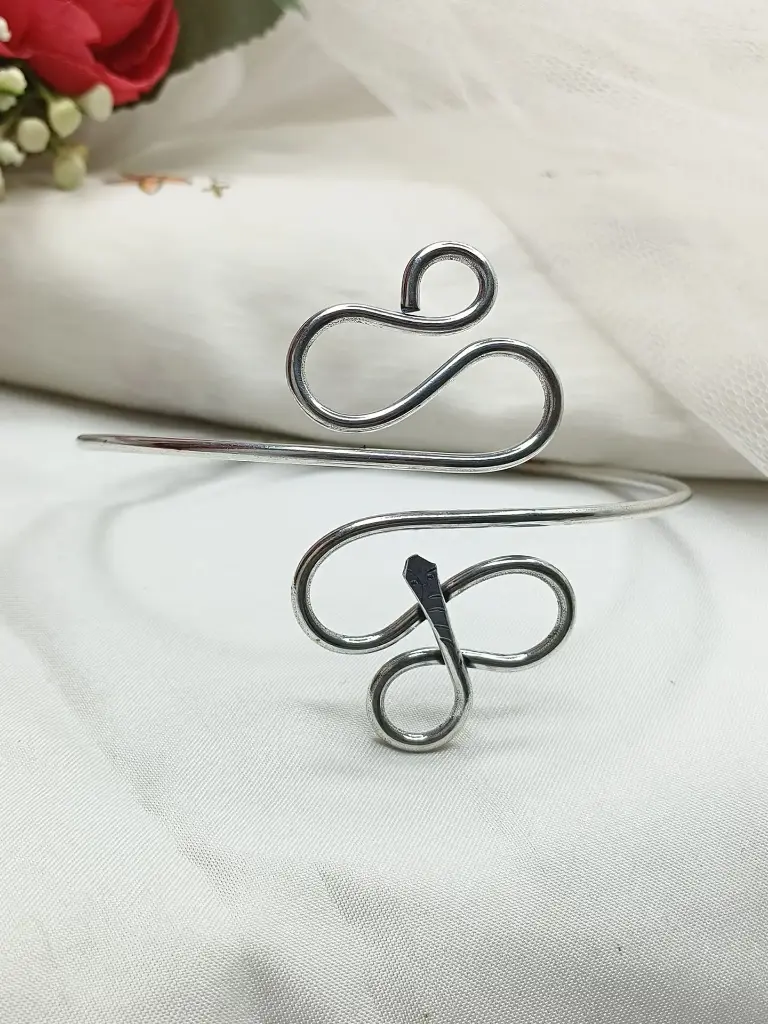 Silver Snake Arm Cuff