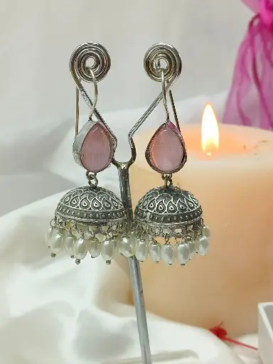 Beautiful Silver Jhumka Earrings