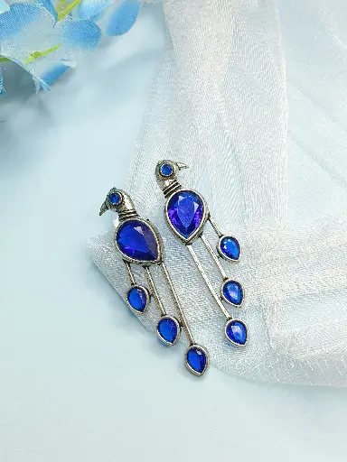 Blue Bird's Love Earring