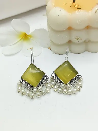 Glow of Turmeric Banarasi Drops Earrings