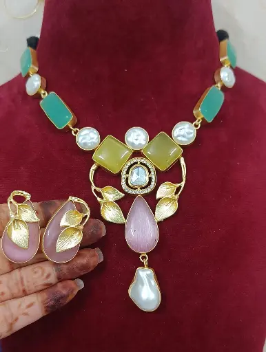 Multi Gemstone Necklace Set
