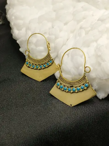 Song of Golden Waves Hoop Earrings