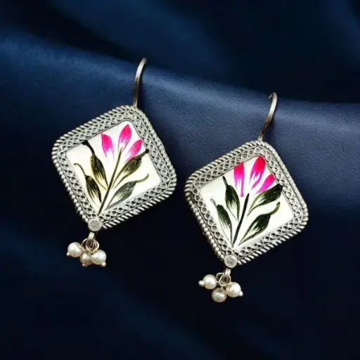 Hand-Painted Tribal Earrings