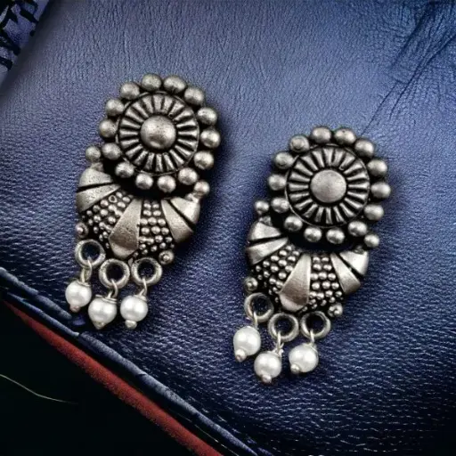 Antique Silver Stud Earrings