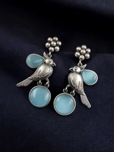 Bird Motif Stud Earrings