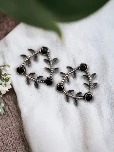 Leaf-Inspired Stud Earrings