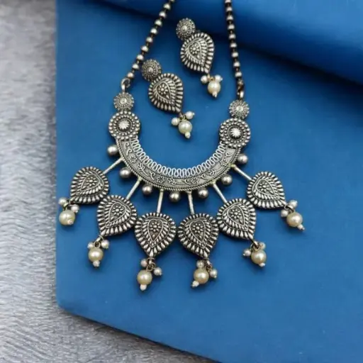 Vintage Oxidized Necklace Set