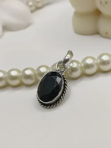 Invisible Black Beauty Natural Onyx Pendant