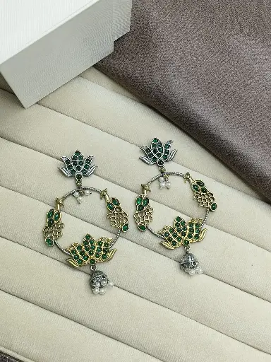 Glowing Lotus Blossom Flower Earrings
