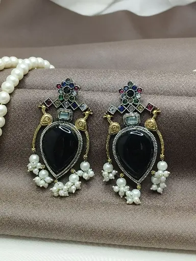 Black Queen of the Night Earrings