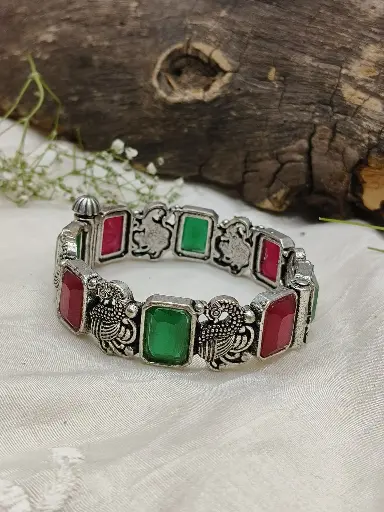 Multi Color Peacock Bangle - Single