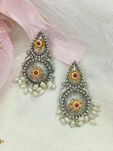 Ethnic Silver Earrings