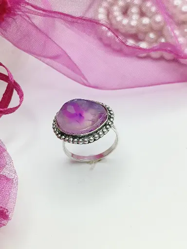 Rosy Cotton Candy Adjustable Ring